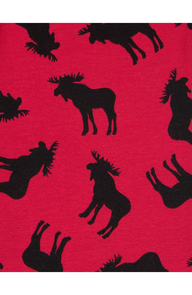 Leveret Two-Piece Cotton Matching Family Holiday Pajamas, Argyles & Holiday Prints, Alternate, color, Moose