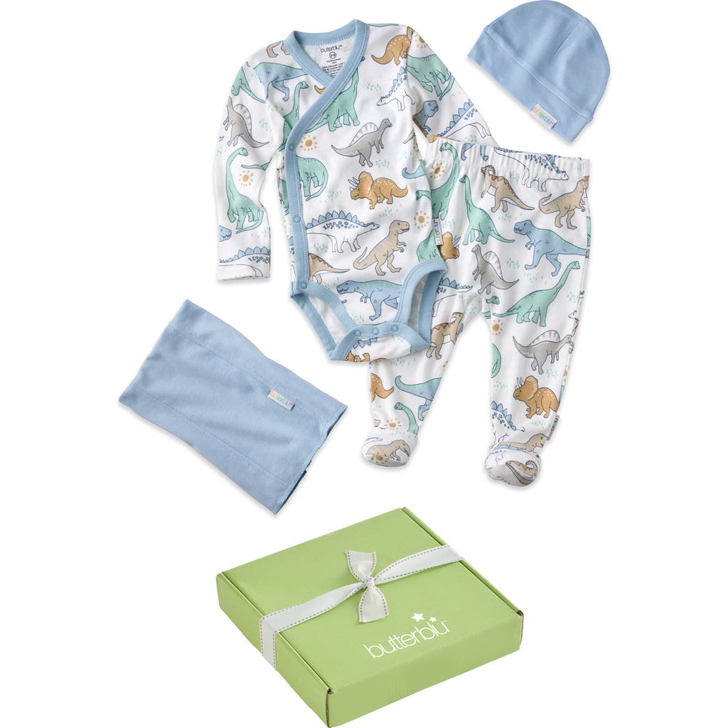 Butterblu Take Me Home 4-piece Baby Gift Set In Blue