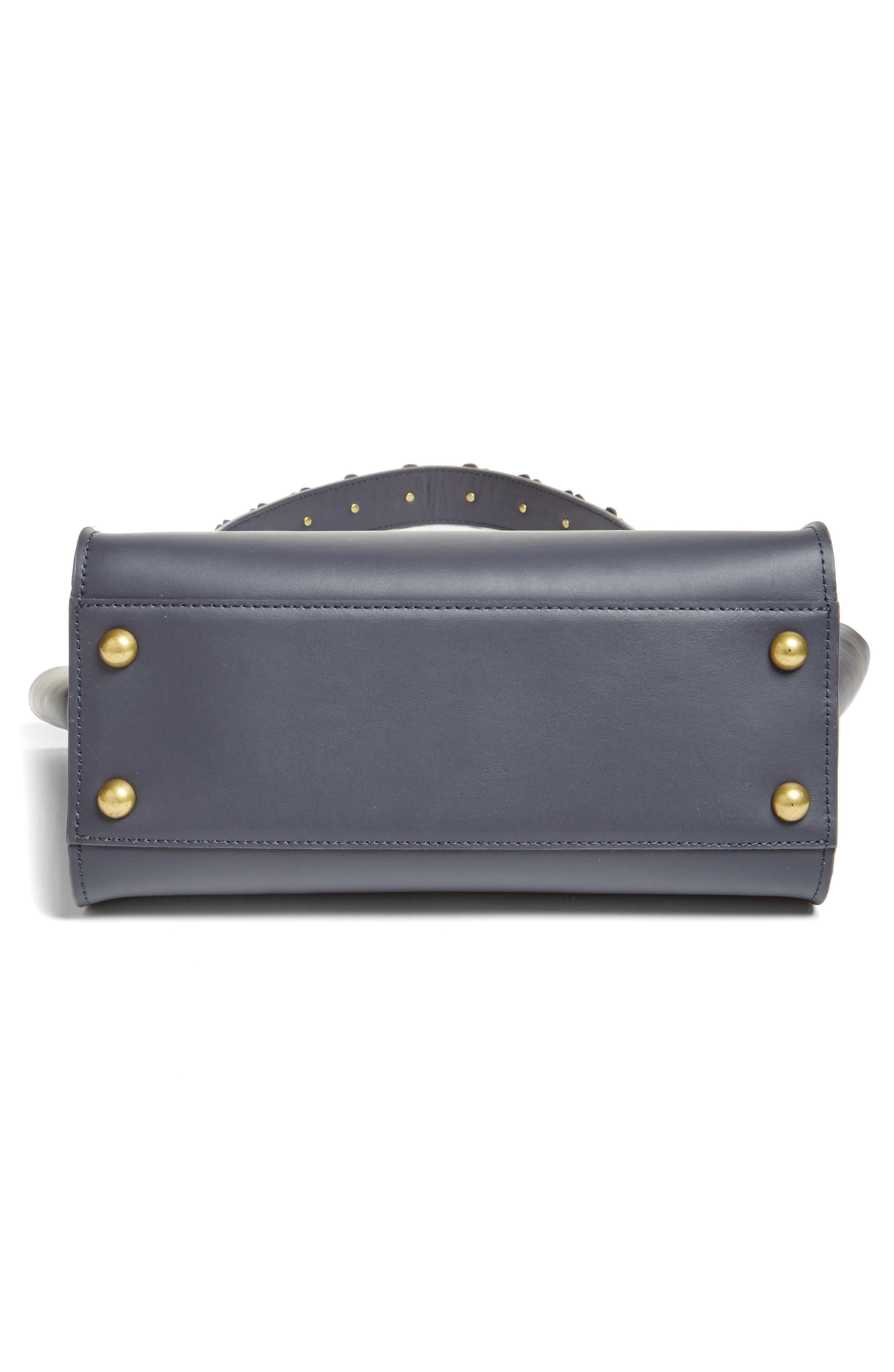 Eartha Iconic Leather Top Handle Satchel, Alternate, color, BLUE