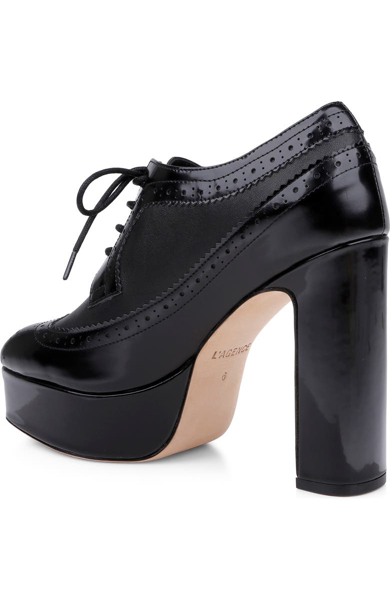 L'AGENCE Tania Platform Pump, Alternate, color, Black Leather