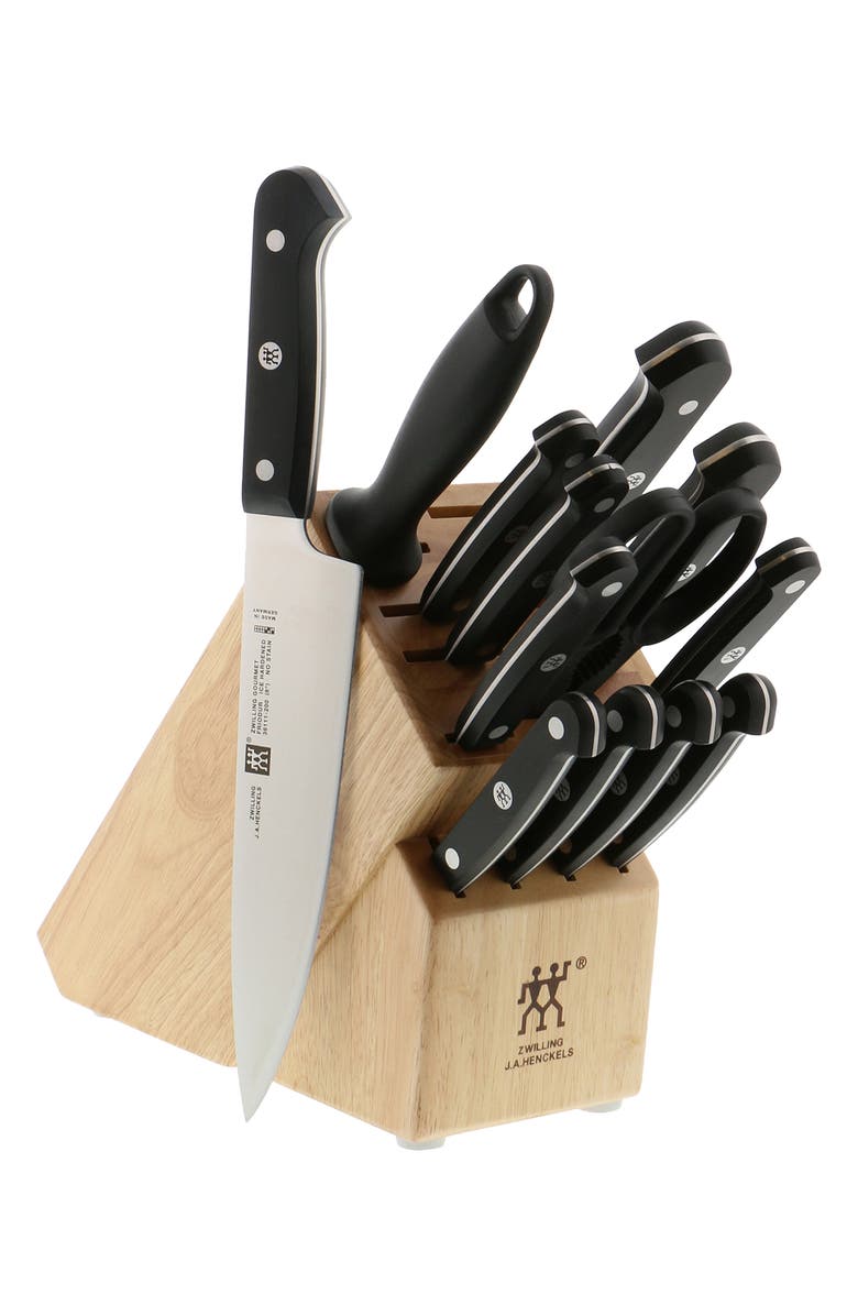 ZWILLING Gourmet 14-Piece Knife Block Set, Alternate, color, Black
