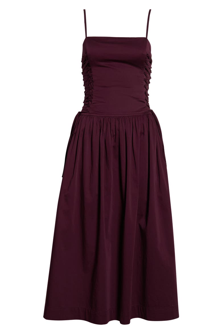 Angelina Organic Cotton Sateen Dress, Alternate, color, FIG