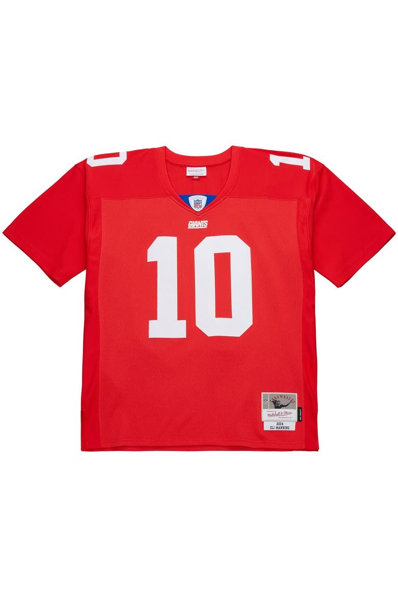 Men's Mitchell & Ness Eli Manning Red New York Giants 2004 Legacy Replica Jersey, Alternate, color, Red