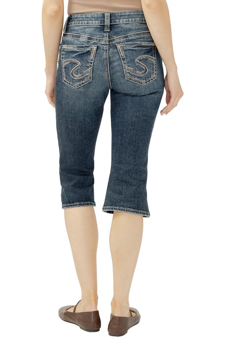 Silver Jeans Co. Suki Heritage Curvy Mid Rise Capri Jeans, Alternate, color, Blanche