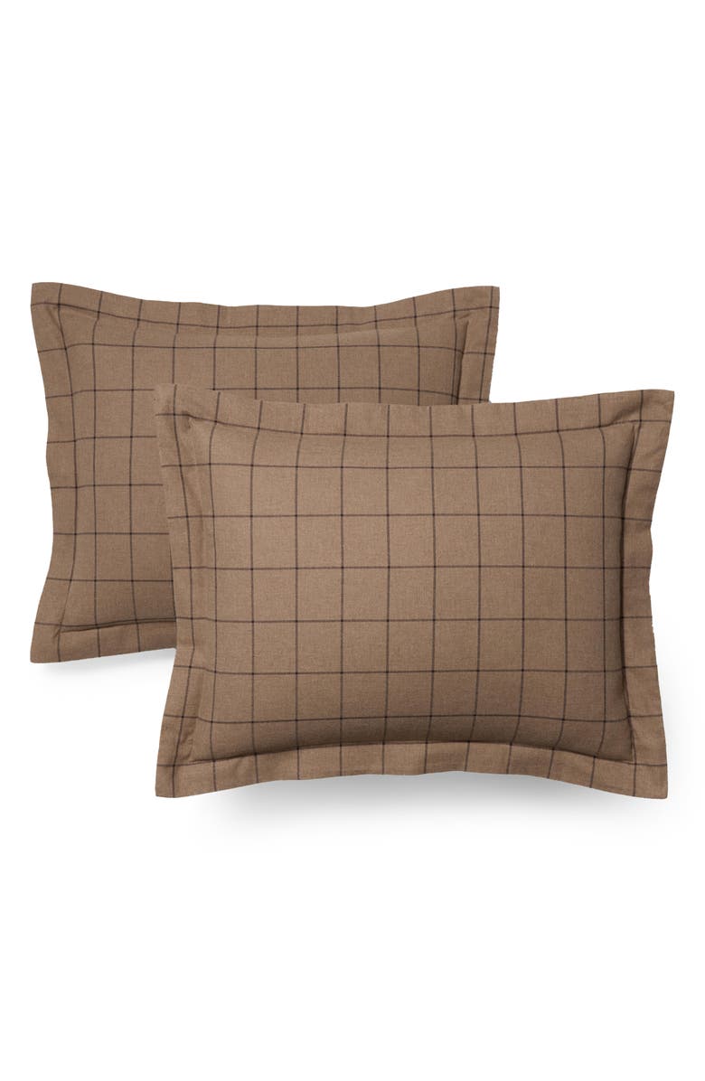 Lauren Ralph Lauren Ledger Windowpane Plaid Cotton Twill Duvet Cover & Sham Set, Alternate, color, Cinnamon