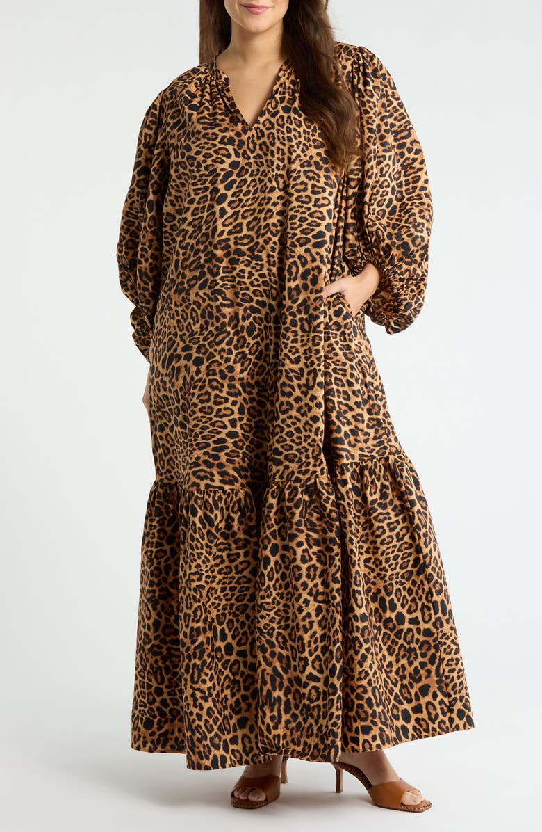 SUGARLIPS Leopard Shift Dress, Main, color, Leopard