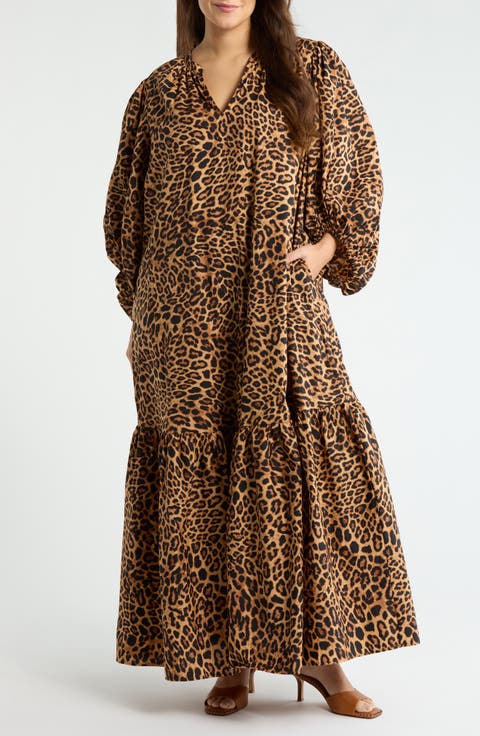 Leopard Shift Dress (Plus)