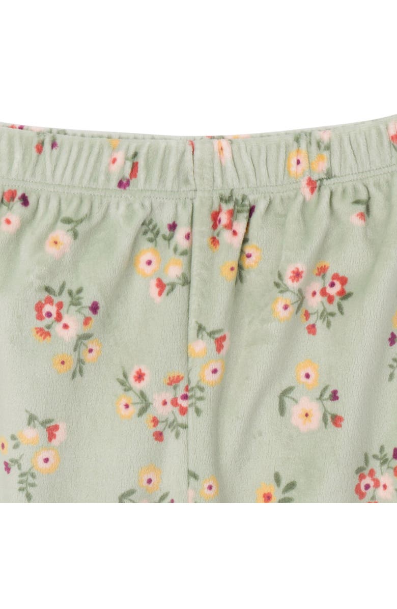 Modern Moments<sup>™</sup> by Gerber Fleece Pajama Top & Pant Set, Alternate, color, Green Flower