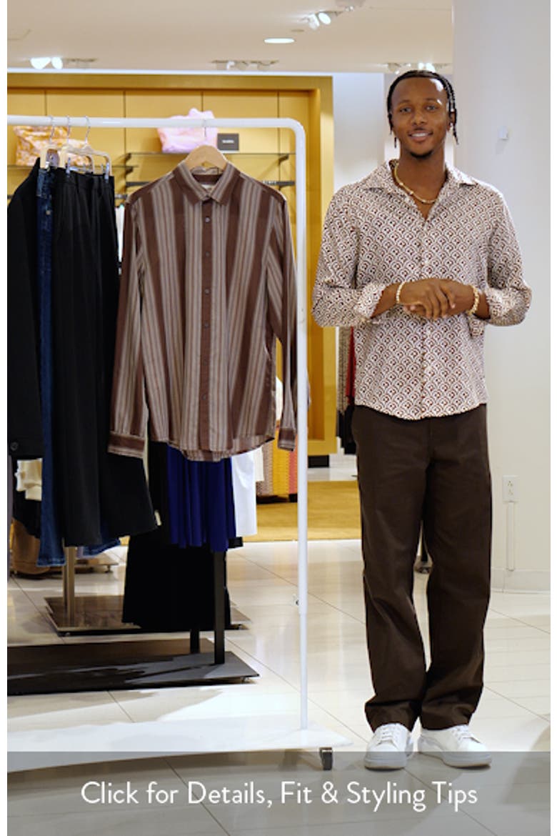Stripe Long Sleeve Button-Up Shirt video
