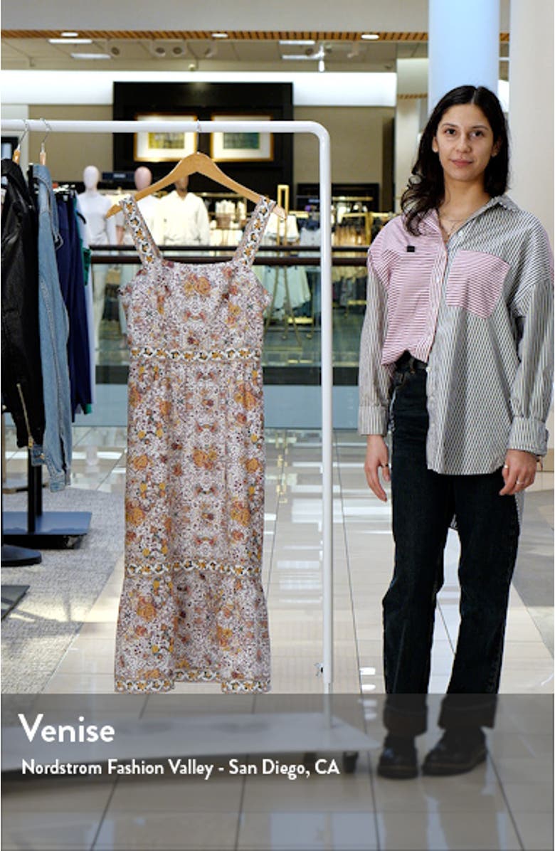 Fiori Floral Linen & Cotton Sundress, sales video thumbnail