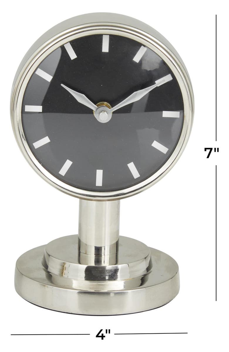 VIVIAN LUNE HOME Modern Stainless Steel Clock, Alternate, color,
