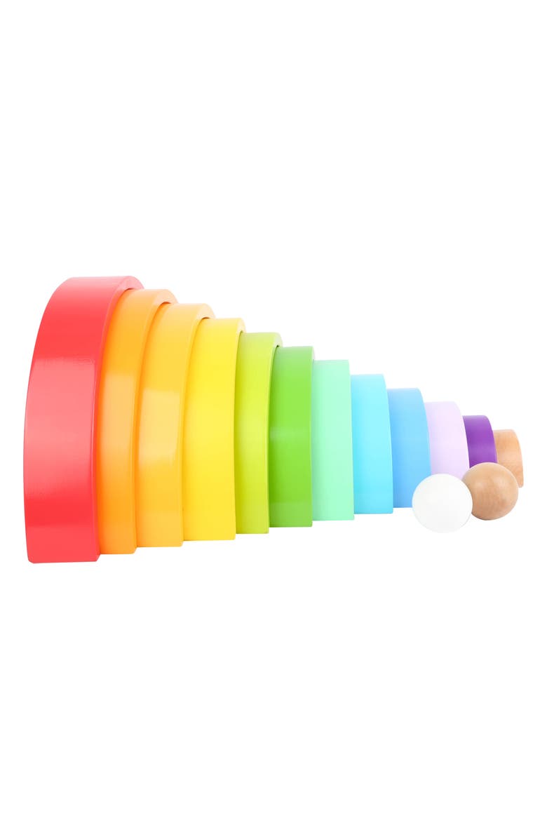 SMALL FOOT Rainbow Building Blocks Wooden Playset, Alternate, color, 