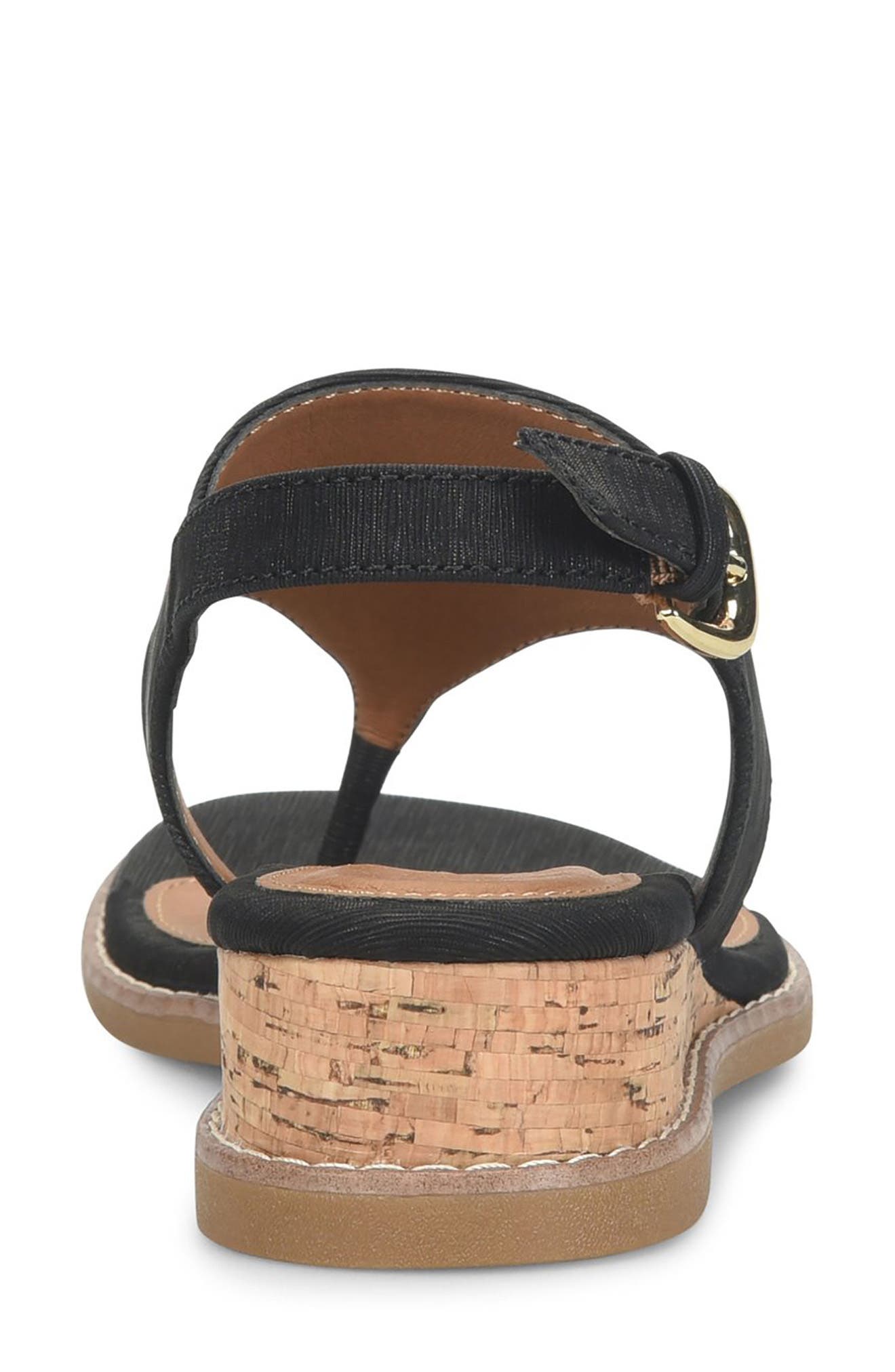 EUROSOFT Macrae Slingback Wedge Sandal, Alternate, color, Black