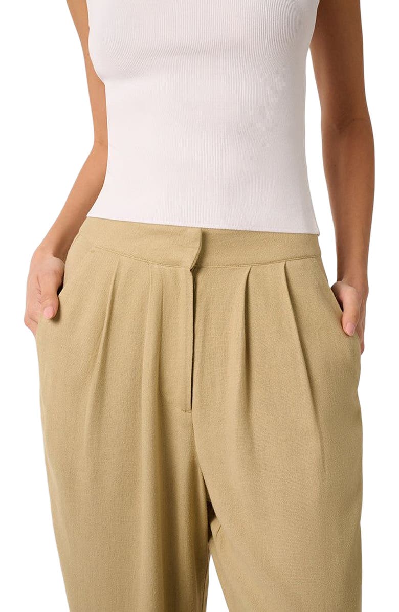 WeWoreWhat Linen Trouser, Alternate, color, Oat