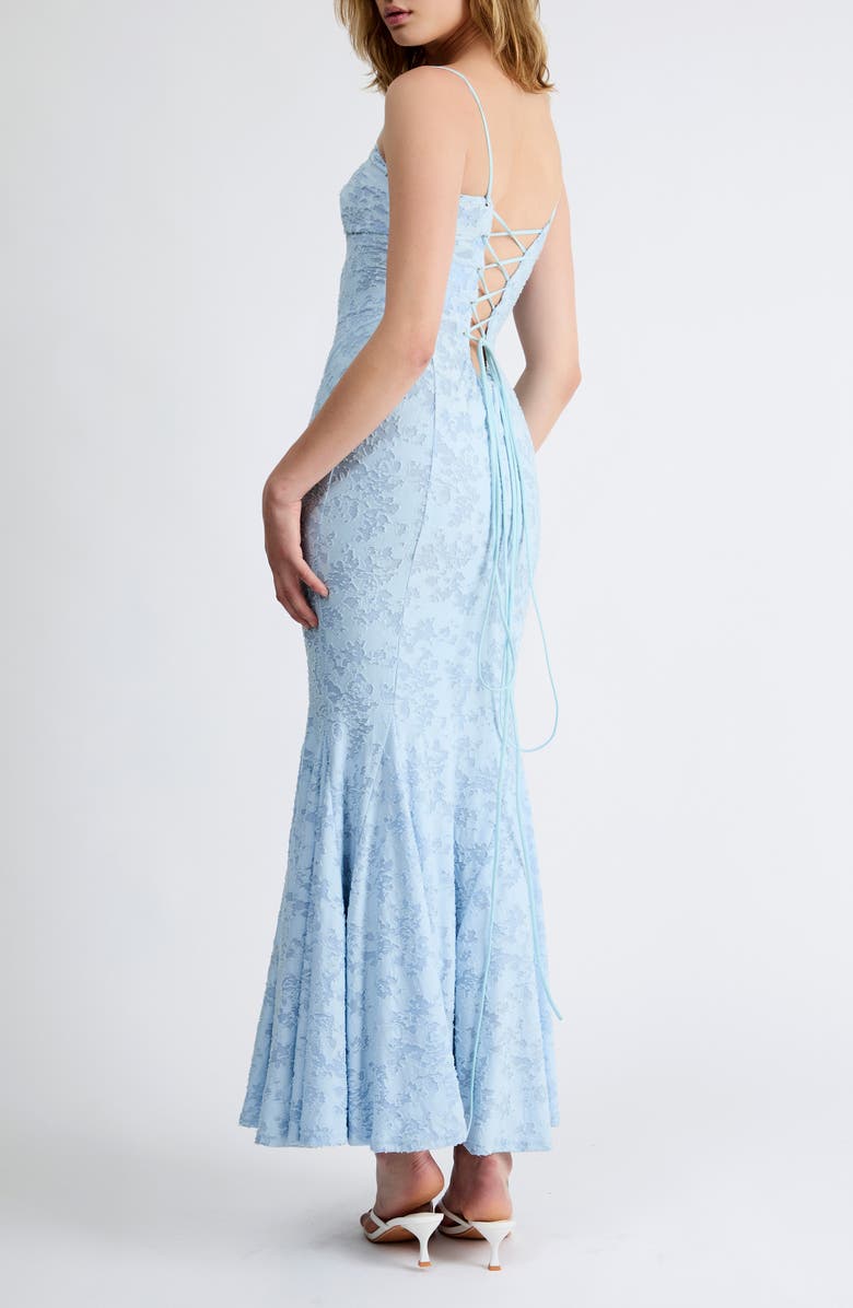 Extro & Vert Lara Stretch Lace Back Maxi Dress, Alternate, color, Blue