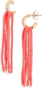 Leith Beaded Fringe Drop Earrings