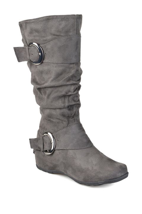JOURNEE Jester Extra Wide Calf Side Buckle Tall Boot