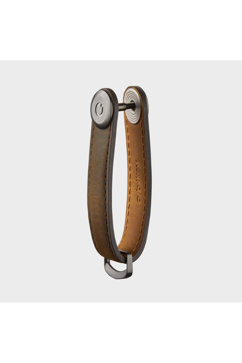 CrazyHorse Leather Key Organiser, Alternate, color, Oak Brown