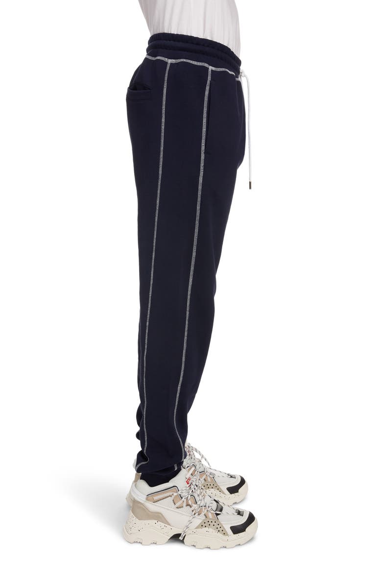 Embroidered Crest Sweatpants, Alternate, color, MIDNIGHT BLUE