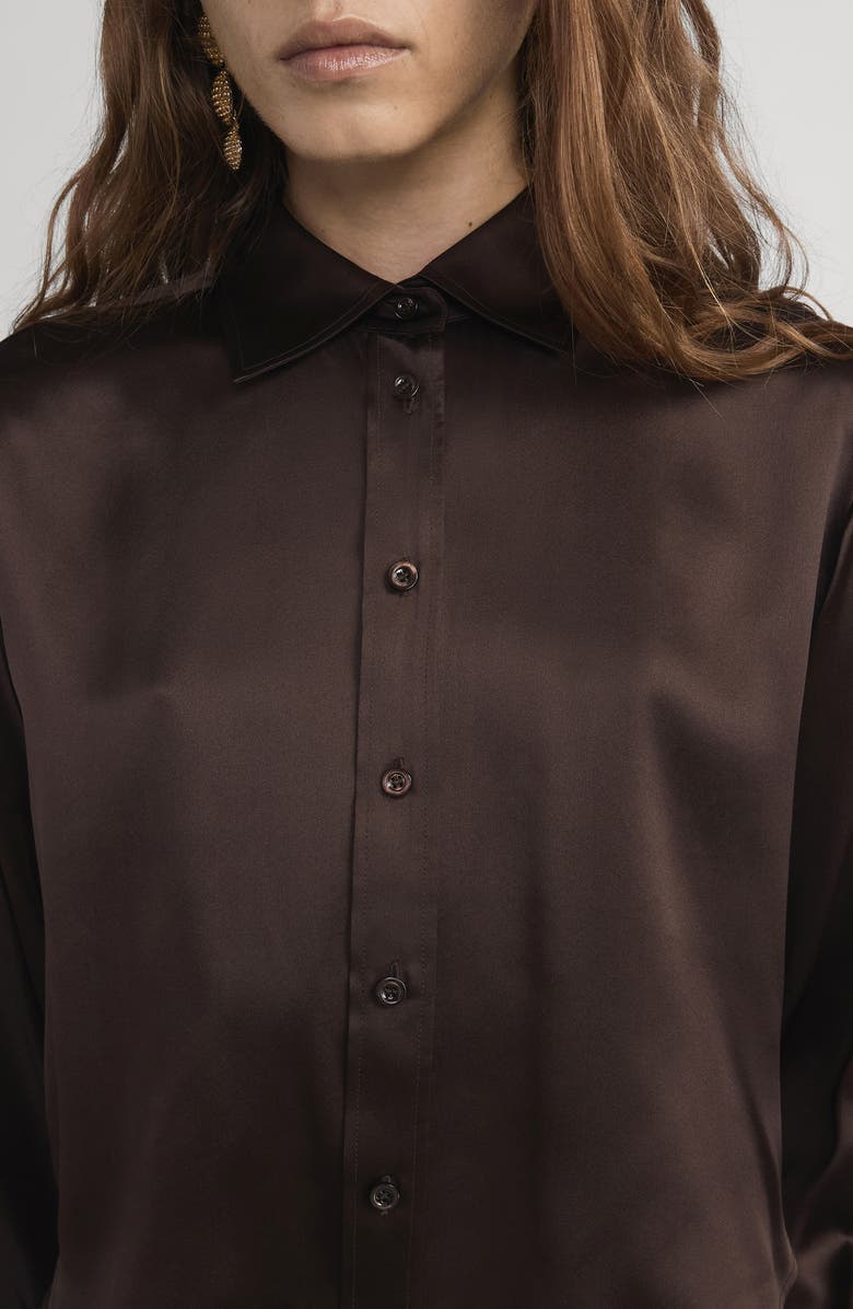 FRAME Charles Silk Button-Up Shirt, Alternate, color, Americano