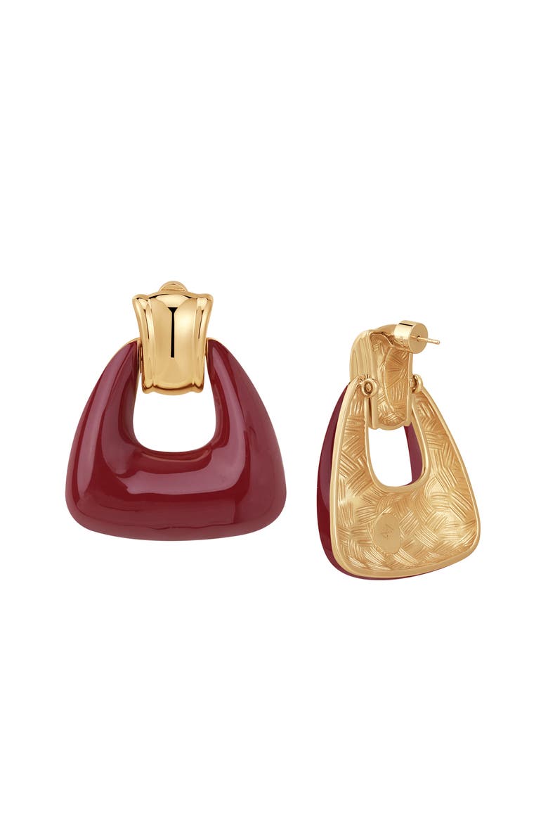 Ostuni Earrings, Alternate, color, Red & Gold