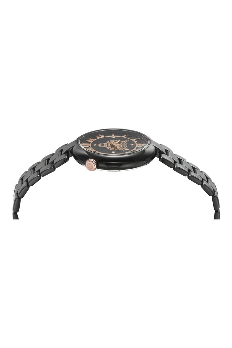 Tiger Luxe Quartz Bracelet Watch, 36mm, Alternate, color, BLACK