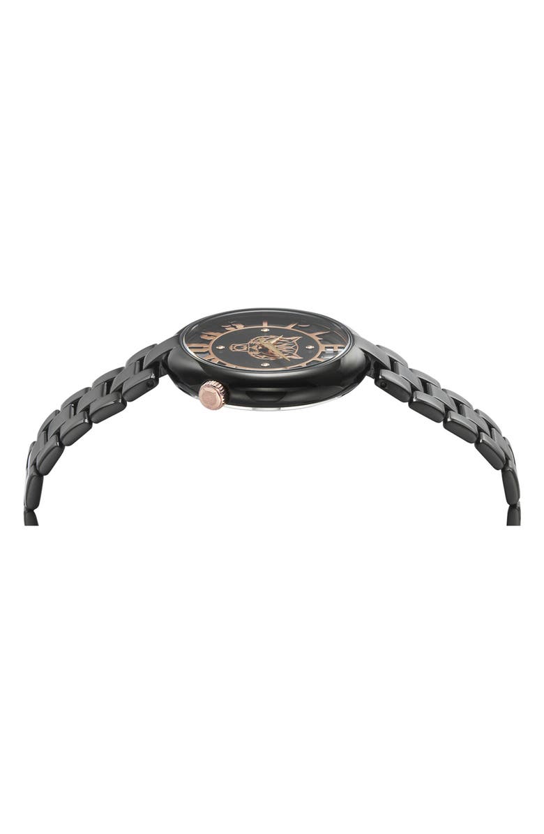 PLEIN SPORT Tiger Luxe Quartz Bracelet Watch, 36mm, Alternate, color, Black