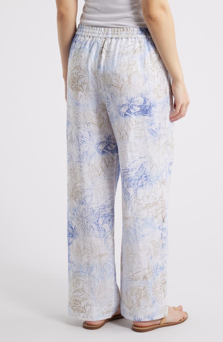 Tommy Bahama Dolce Easy Bay Floral Linen Drawstring Pants, Alternate, color,