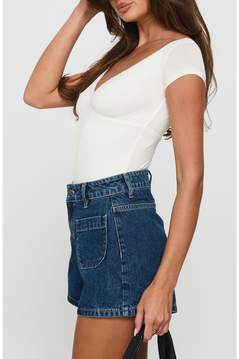Take My Breath High Waist Denim Shorts, Alternate, color, BLUE