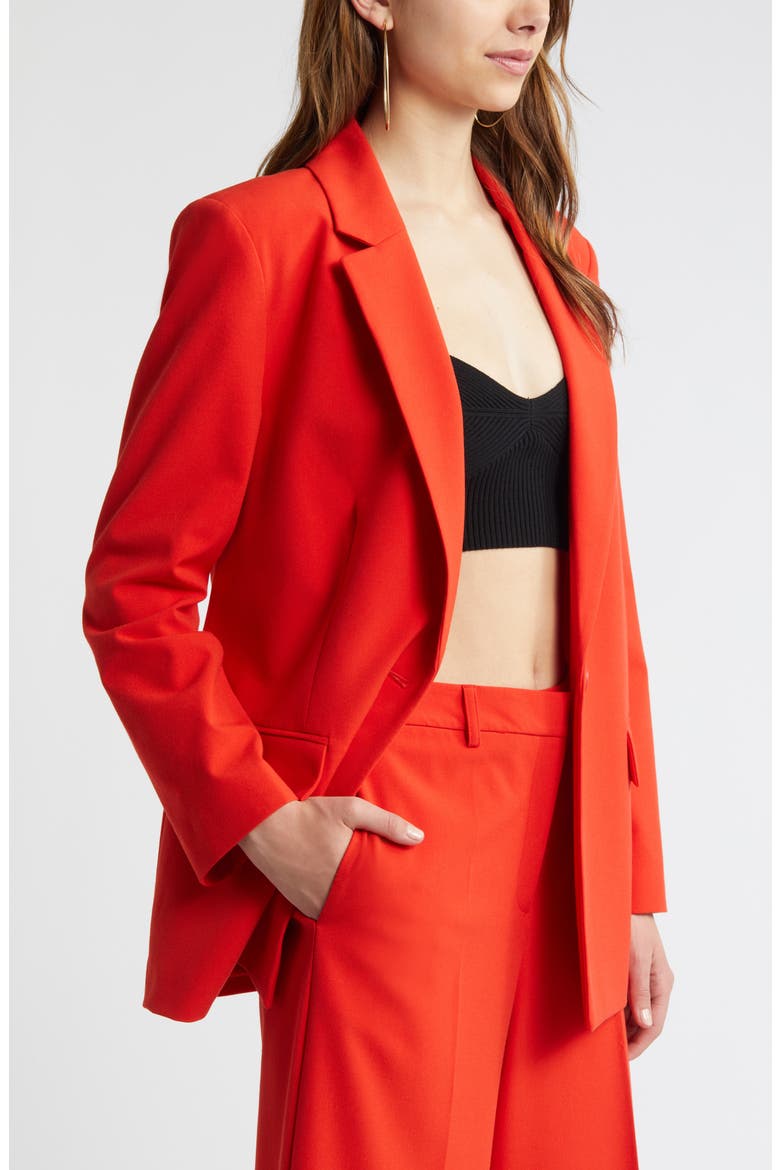 Relaxed Fit Blazer, Alternate, color, RED FIERY