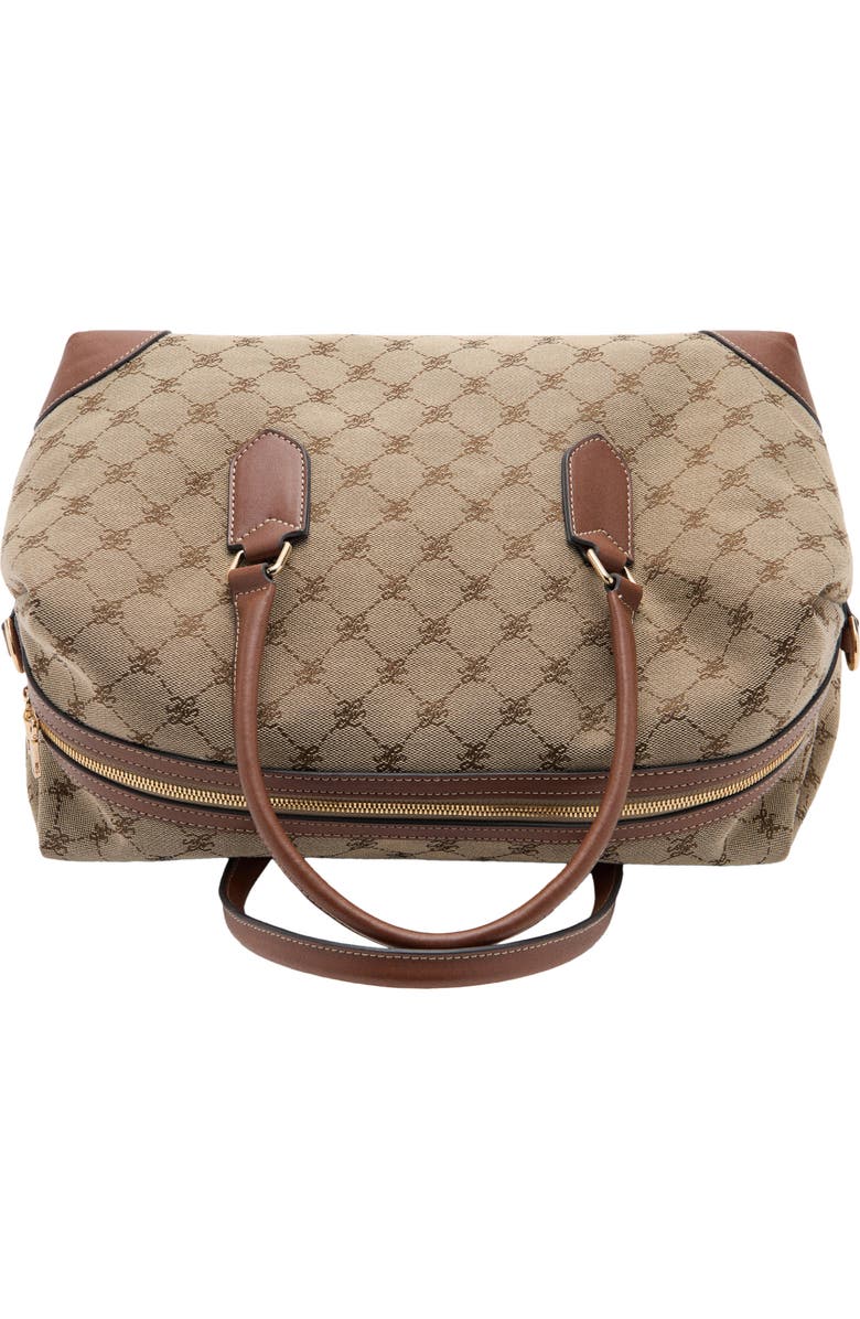 MANGO Logo Jacquard Bowling Bag, Alternate, color, Leather