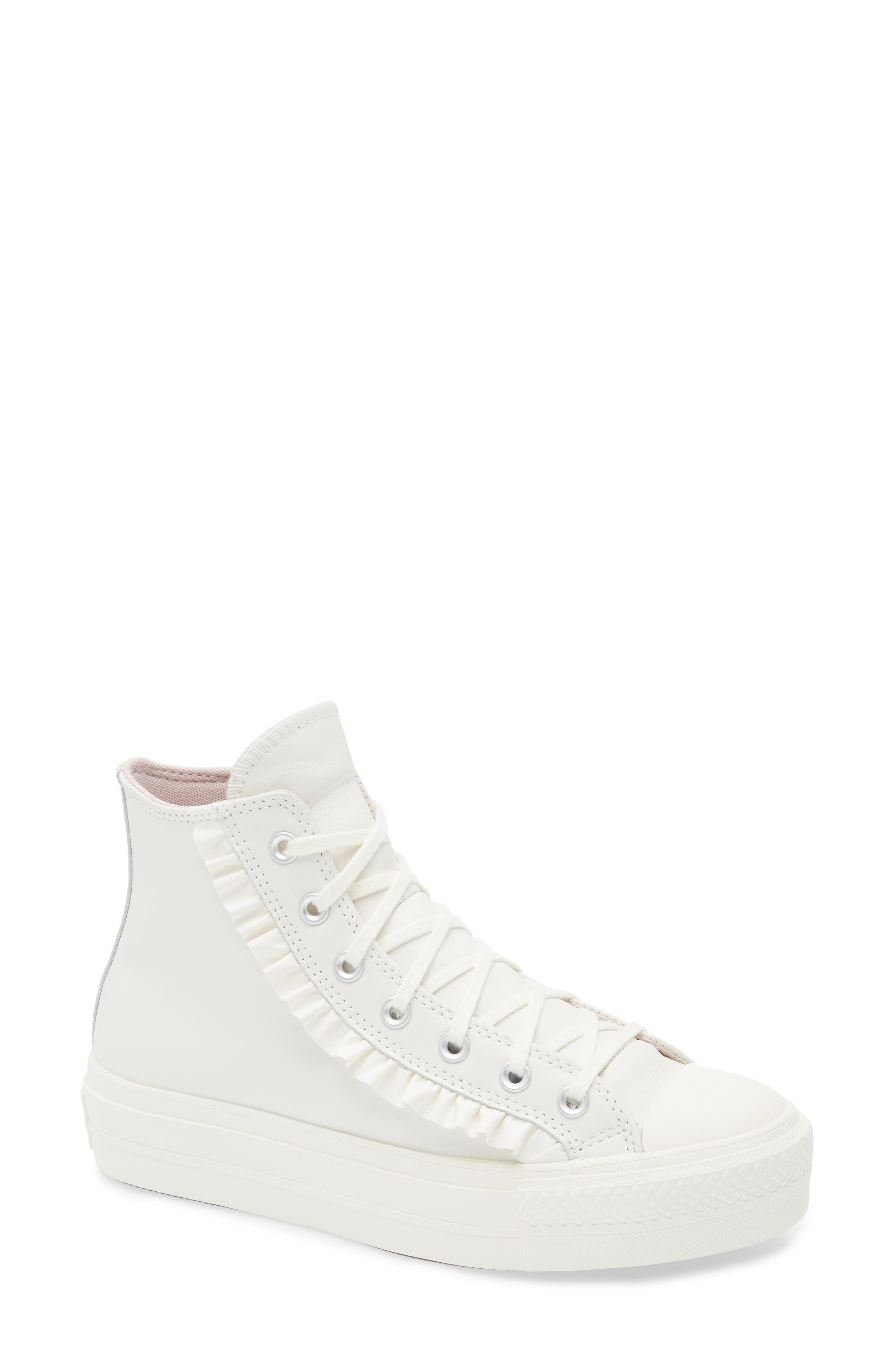all white high tops