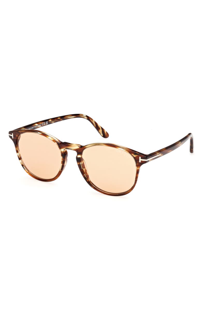 TOM FORD 53mm Round Sunglasses, Alternate, color,