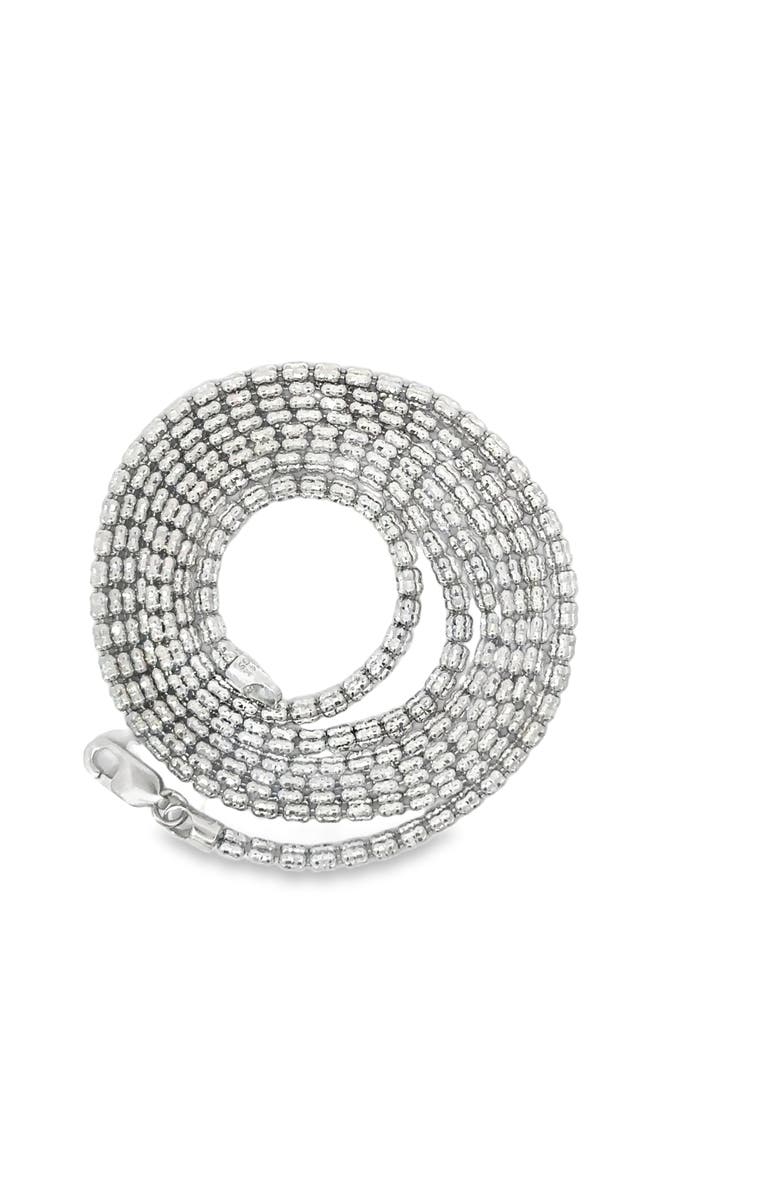 Ancona Jewelry 14K White Gold Diamond-Cut Ice Chain Necklace 26 inch 2.5mm 12.6g, Alternate, color, White