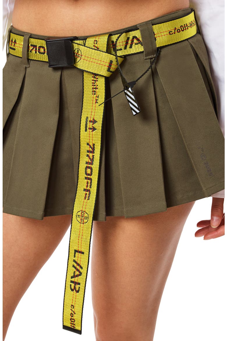Pleated Miniskirt, Alternate, color, DARK OLIVE
