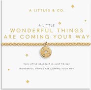 A Littles & Co A Little 'Wonderful Things Are Coming Your Way' Bracelet In Gold-Tone Plating