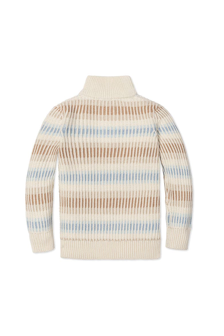 Kids' Organic Mock Neck Stripe Sweater, Alternate, color, Ombre Winter Stripe