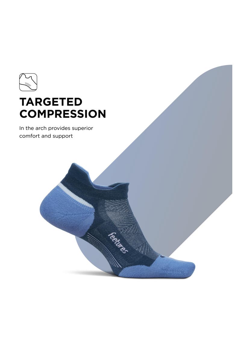 Elite Max Cushion No Show Tab Ankle Socks  Sport Sock with Targeted Compression, Alternate, color, Ocean Blue