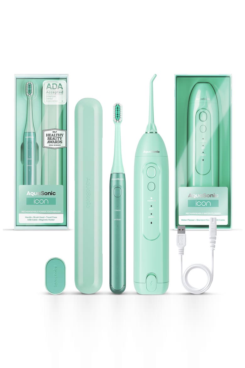 Icon Power Electric Toothbrush & Water Flosser Set, Main, color, MINT