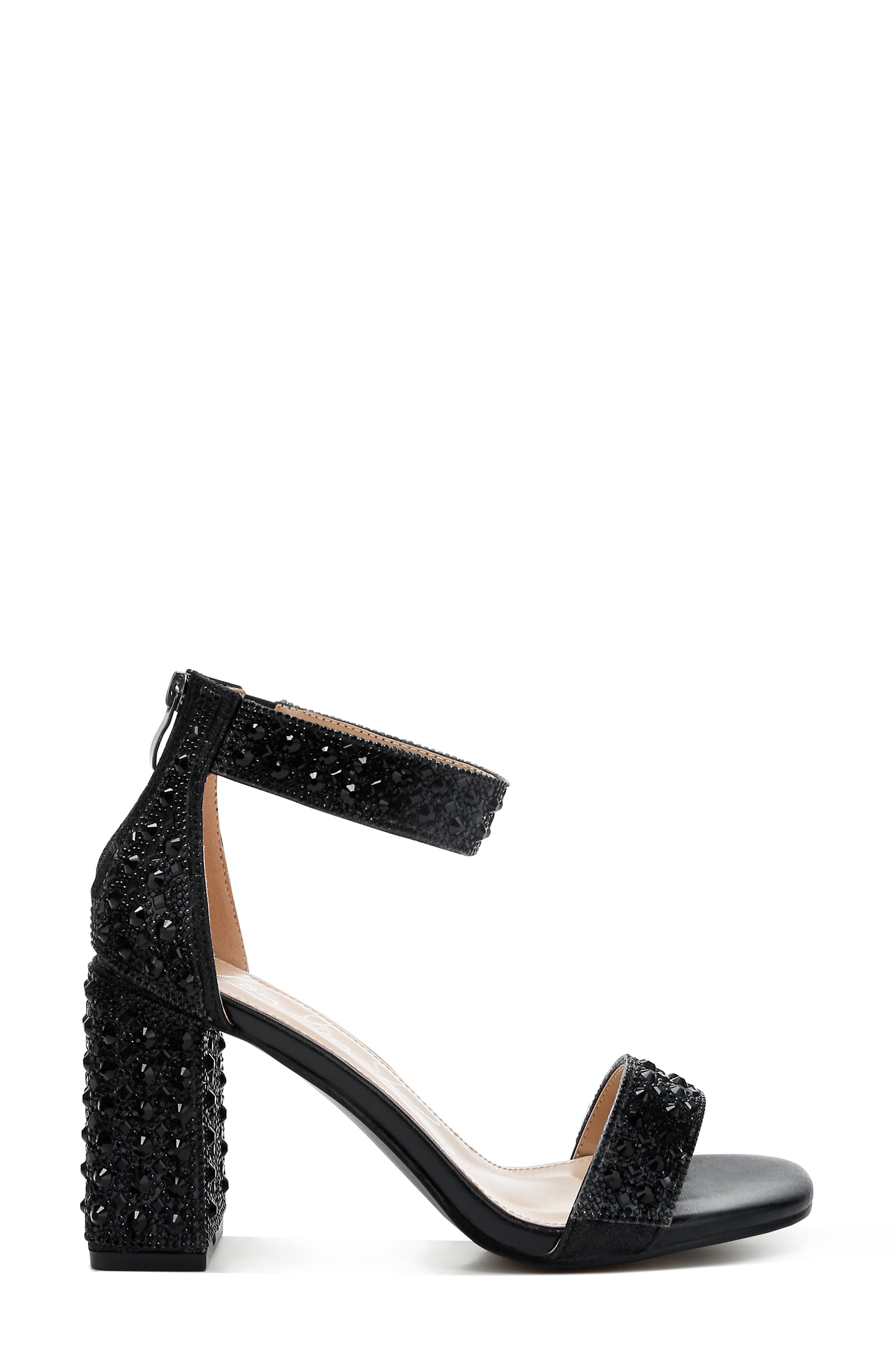 LONDON RAG Cady Embellished Sandal, Alternate, color, Black