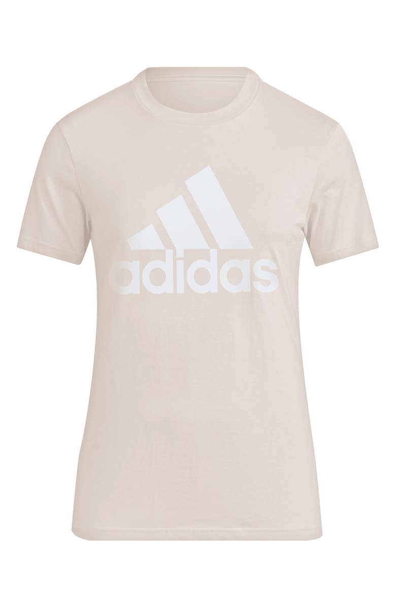 adidas Logo Print Cotton T-Shirt, Alternate, color, Sandy Pink