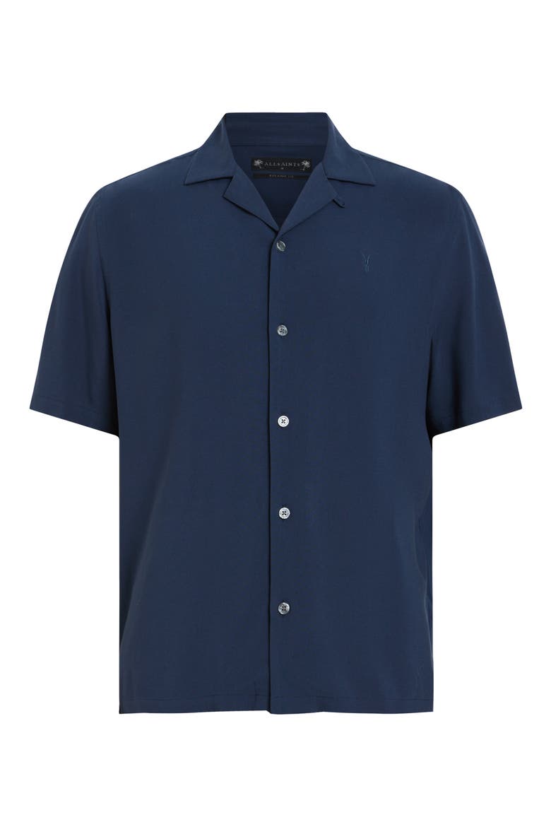 Venice Solid Camp Shirt, Alternate, color, NIGHT SKY BLUE