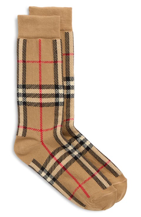 Core Check Cotton Blend Crew Socks