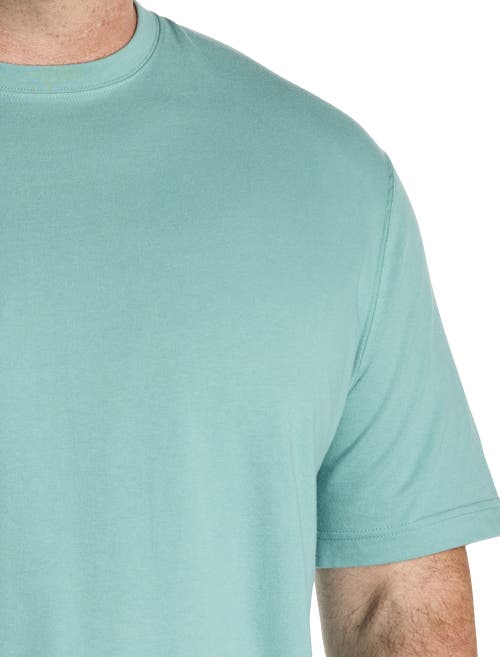 Harbor Bay By Dxl Big & Tall Moisture-wicking Jersey T-shirt In Blue