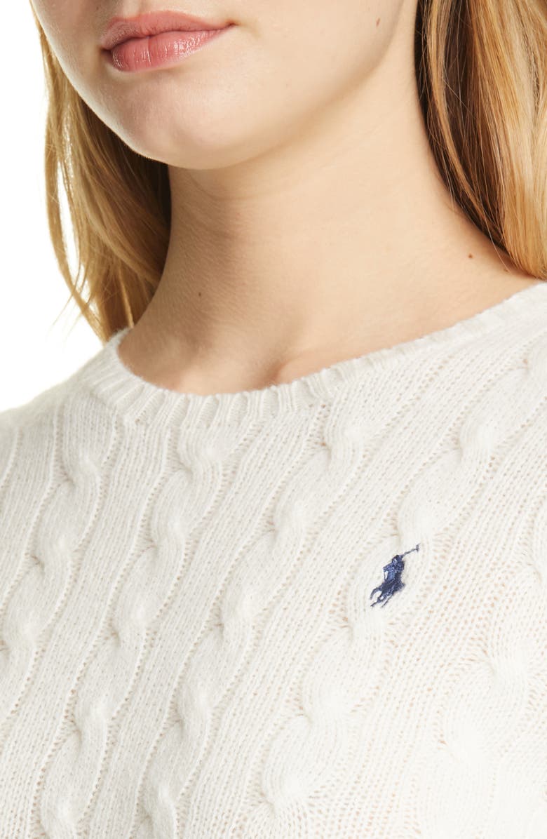 Polo Ralph Lauren Julianna Wool & Cashmere Cable Sweater, Alternate, color,