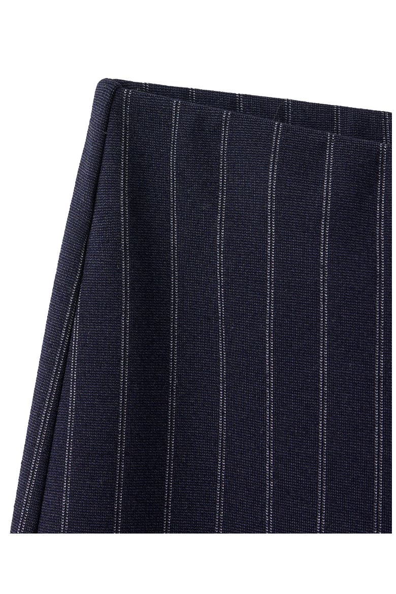 Pinstripe Straight Leg Pants, Alternate, color, NAVY