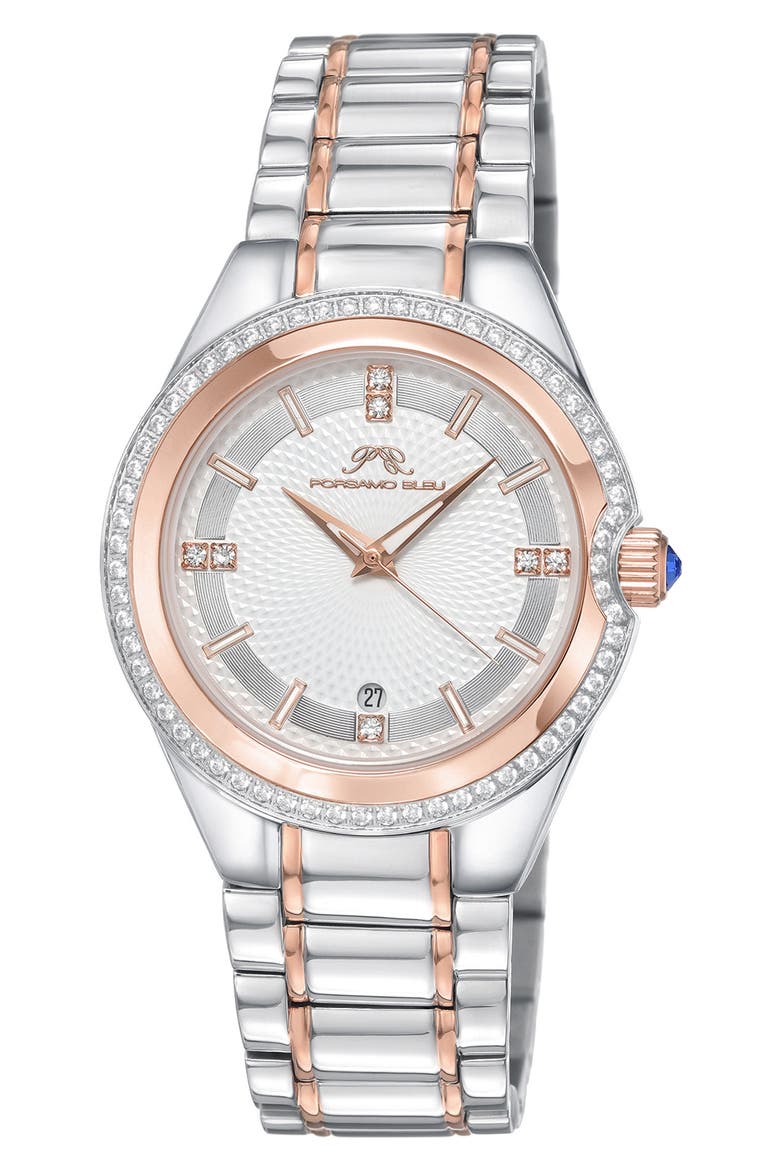 Women's Guilia Interchangeable Bracelet Watch, 37mm, Main, color, ROSE/ SILVER/ WHITE