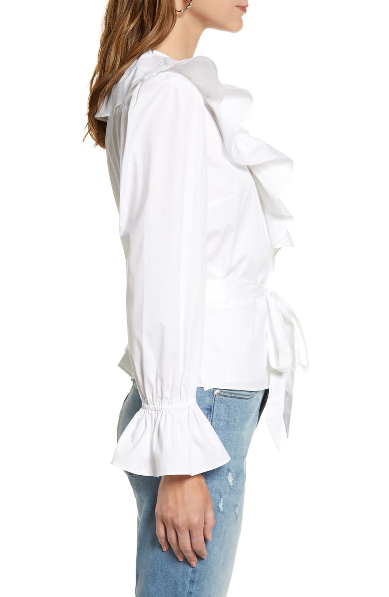 Rachel Parcell Ruffle Wrap Top, Alternate, color,