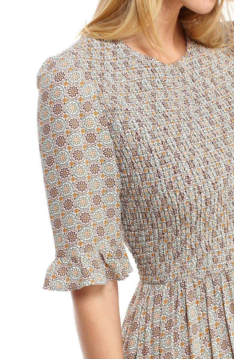 Gal Meets Glam Collection Piper Smocked Bodice Fit & Flare Dress, Alternate, color, 