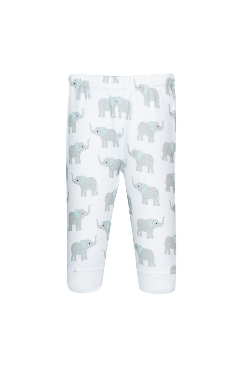 Hudson Baby Casual Cotton Pants & Leggings, Alternate, color, Gray Mint Elephant